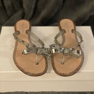 Valentino rockstud jelly thong sandals